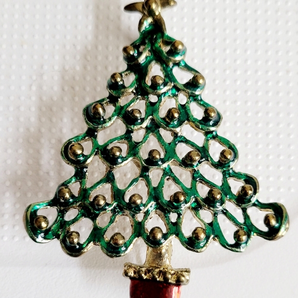 Vintage Christmas tree Brooch / pin - Picture 2 of 3